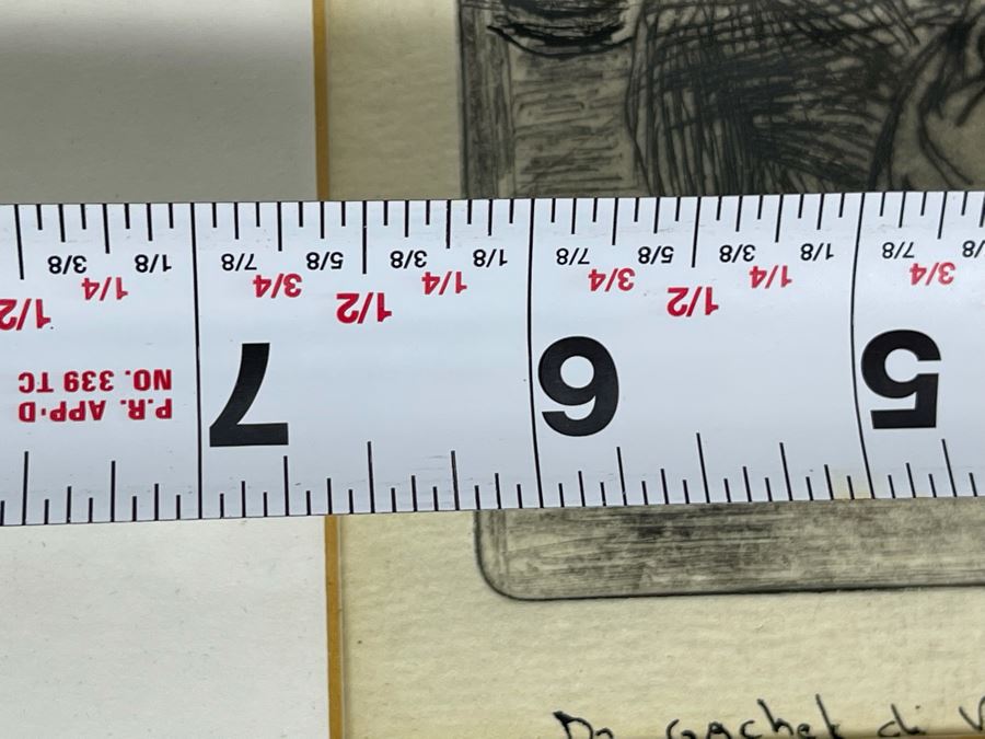 Portrait Of Doctor Gachet Or Man With A Pipe Etching After Vincent Van Gogh 6.8 X 8 Framed 16 X 20 [Photo 11]