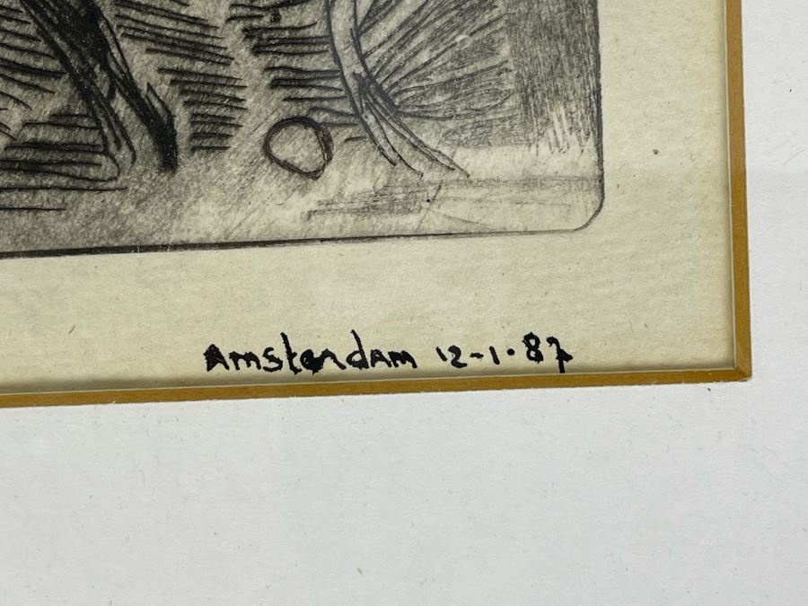 Portrait Of Doctor Gachet Or Man With A Pipe Etching After Vincent Van Gogh 6.8 X 8 Framed 16 X 20 [Photo 10]