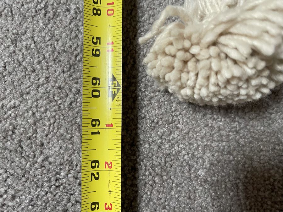 Moroccan Pom Pom Hand-Woven Blanket Made Of 100% Quality Cotton Size Small 60 X 60 Retails $140 [Photo 5]