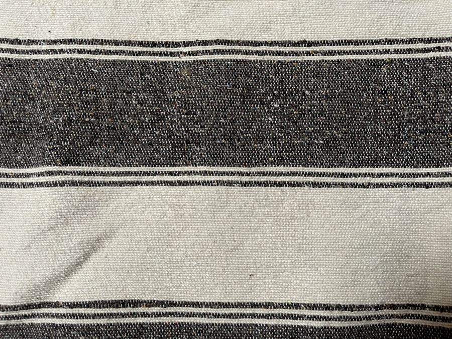 Moroccan Pom Pom Hand-Woven Blanket Made Of 100% Quality Cotton Size Small 60 X 60 Retails $140 [Photo 3]