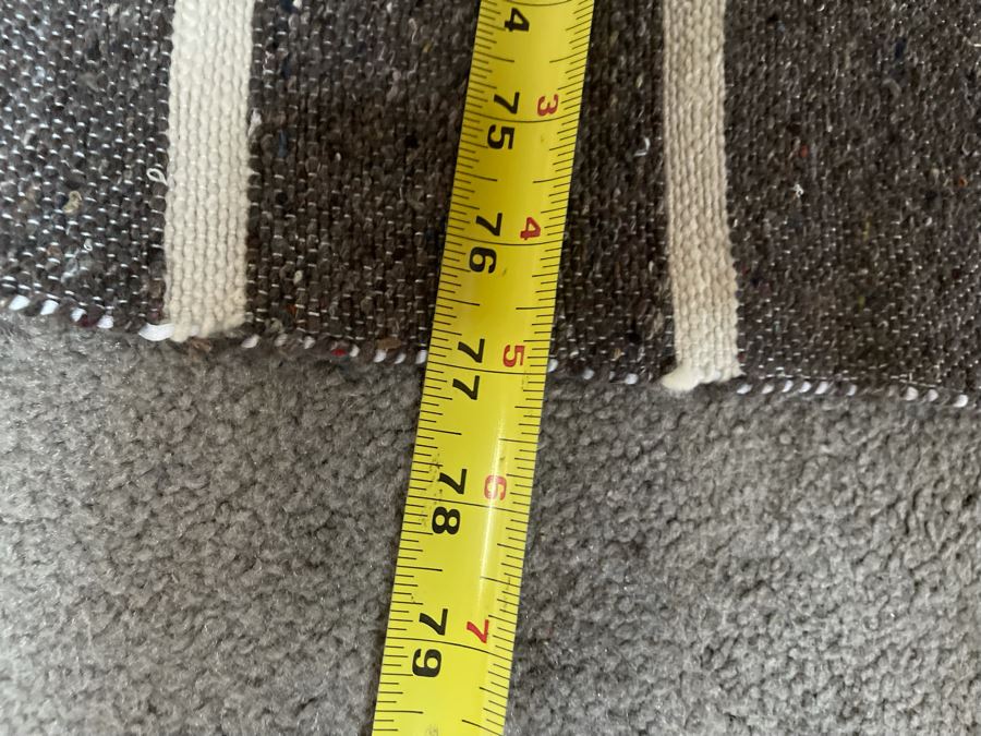 Moroccan Pom Pom Hand-Woven Blanket Made Of 100% Quality Cotton Size Large 114 X 77 Retails $210 [Photo 5]