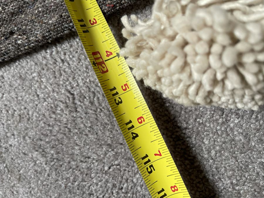 Moroccan Pom Pom Hand-Woven Blanket Made Of 100% Quality Cotton Size Large 114 X 77 Retails $210 [Photo 6]