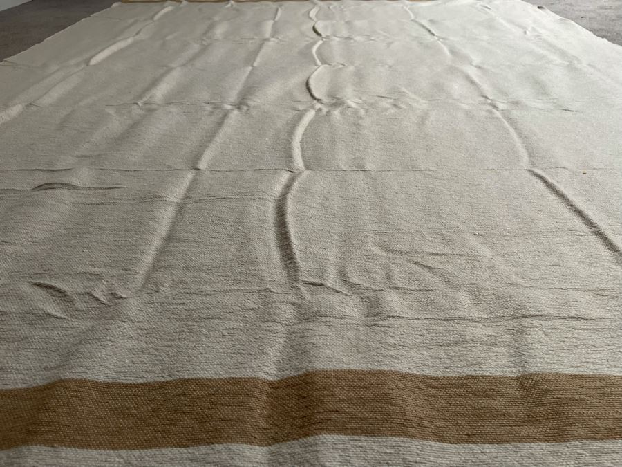 Moroccan Pom Pom Hand-Woven Blanket Made Of 100% Quality Cotton Size Large 114 X 77 Retails $210 [Photo 4]