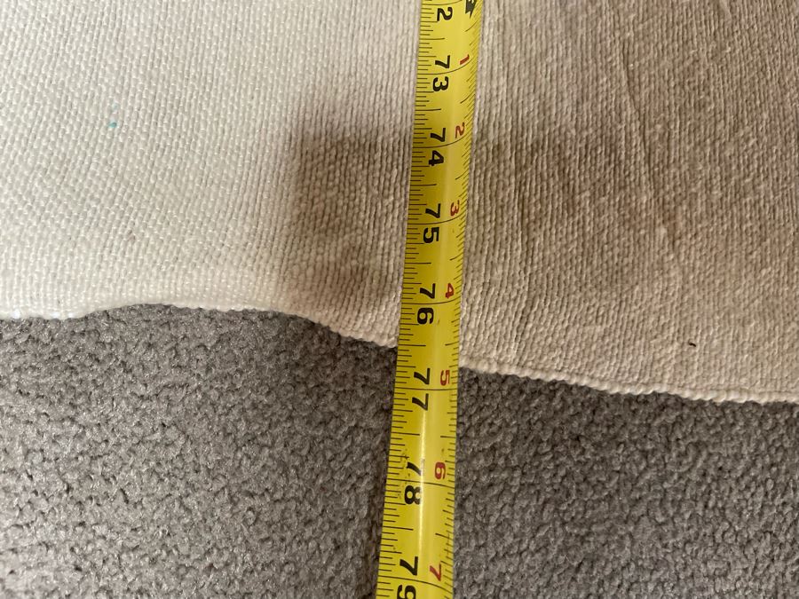 Moroccan Pom Pom Hand-Woven Blanket Made Of 100% Quality Cotton Size Large 114 X 77 Retails $210 [Photo 5]