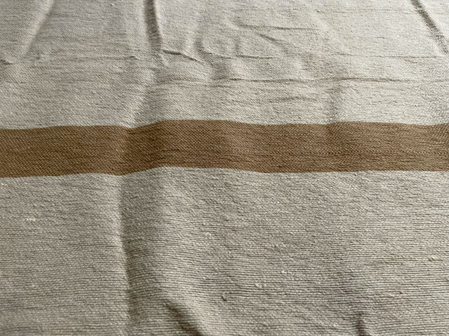 Moroccan Pom Pom Hand-Woven Blanket Made Of 100% Quality Cotton Size Large 114 X 77 Retails $210 [Photo 3]