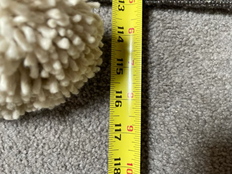 Moroccan Pom Pom Hand-Woven Blanket Made Of 100% Quality Cotton Size Large 117 X 77 Retails $210 [Photo 5]