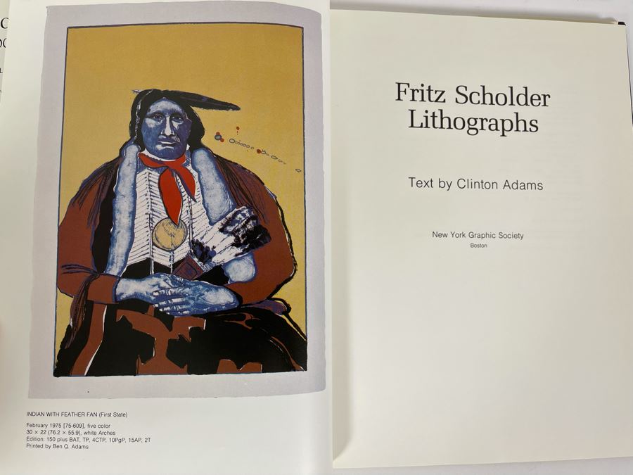 First Edition 1975 Fritz Scholder Lithographs Artist Hardcover Book Plus Seven Original Film Slides Showing The Artist Painting An Original Painting From Start To Completion [Photo 5]