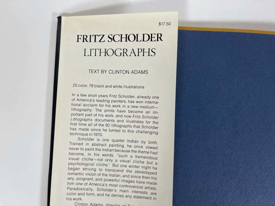 First Edition 1975 Fritz Scholder Lithographs Artist Hardcover Book Plus Seven Original Film Slides Showing The Artist Painting An Original Painting From Start To Completion [Photo 4]