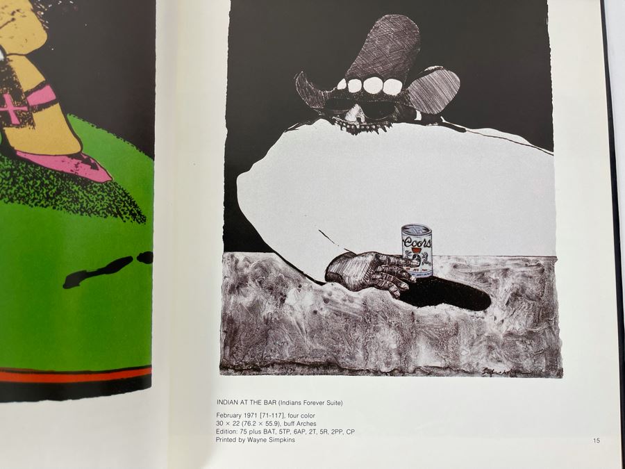 First Edition 1975 Fritz Scholder Lithographs Artist Hardcover Book Plus Seven Original Film Slides Showing The Artist Painting An Original Painting From Start To Completion [Photo 9]