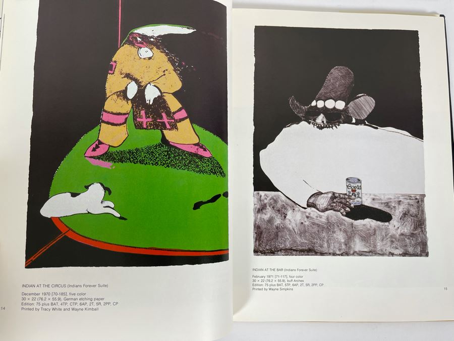 First Edition 1975 Fritz Scholder Lithographs Artist Hardcover Book Plus Seven Original Film Slides Showing The Artist Painting An Original Painting From Start To Completion [Photo 8]