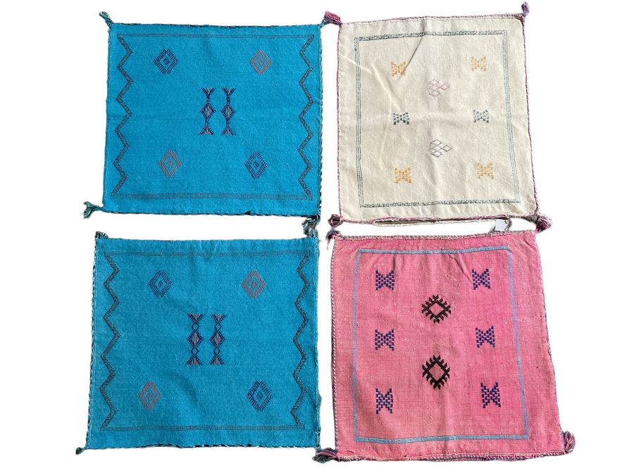 (4) Moroccan Sabra Cactus Silk Pillow Covers Accent Throws Apx 20 X 20 Retails $300 [Photo 1]