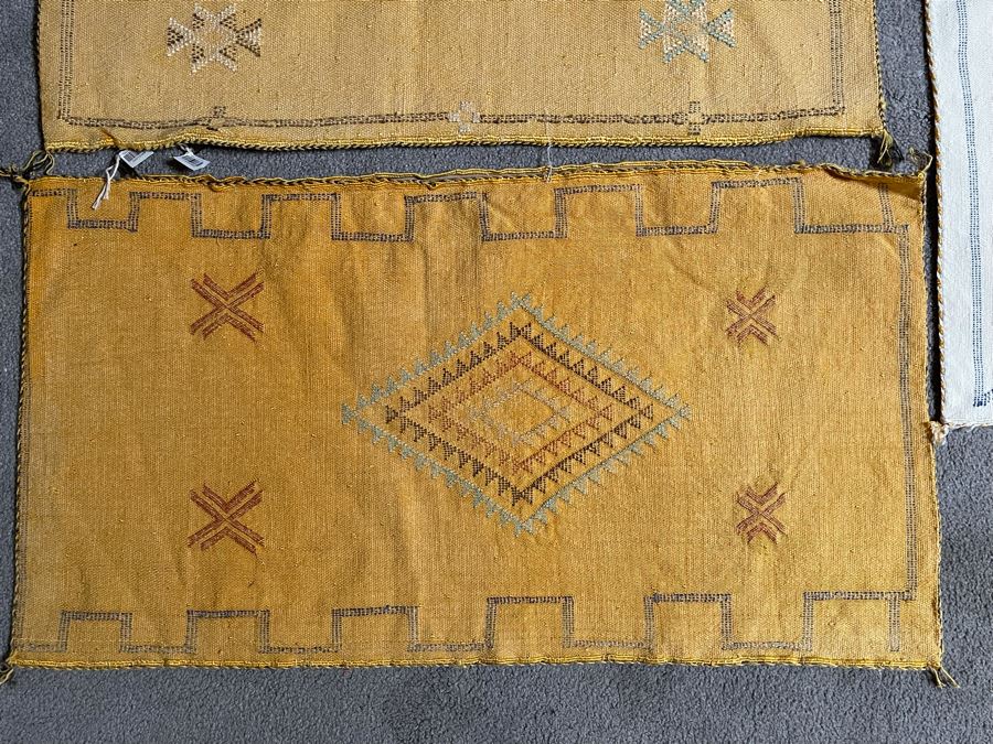 (3) Moroccan Sabra Cactus Silk Pillow Covers Accent Throws Apx 36 X 19 / 20 X 20 Retails $375 [Photo 2]