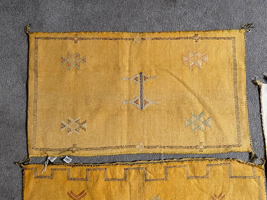 (3) Moroccan Sabra Cactus Silk Pillow Covers Accent Throws Apx 36 X 19 / 20 X 20 Retails $375 [Photo 3]