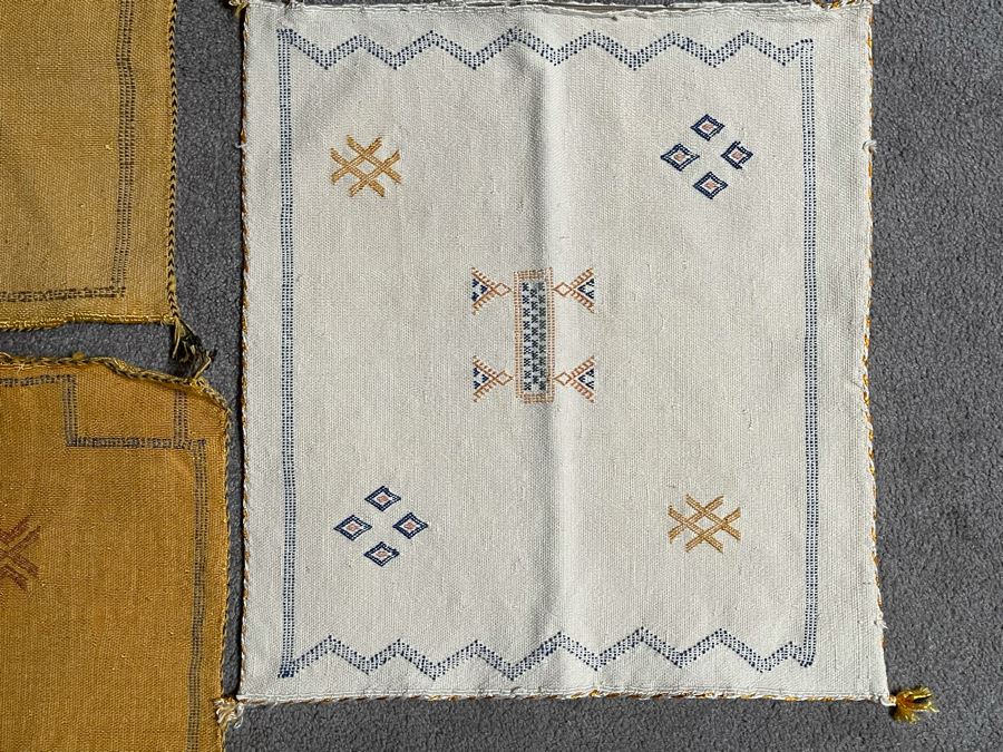 (3) Moroccan Sabra Cactus Silk Pillow Covers Accent Throws Apx 36 X 19 / 20 X 20 Retails $375 [Photo 4]