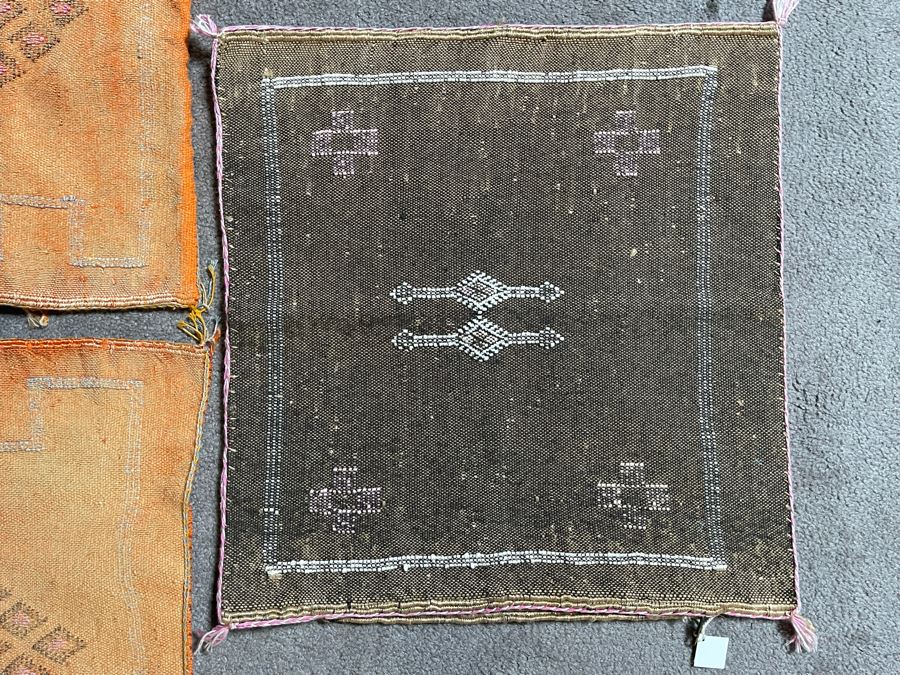 (3) Moroccan Sabra Cactus Silk Pillow Covers Accent Throws Apx 36 X 19 / 20 X 20 Retails $375 [Photo 4]