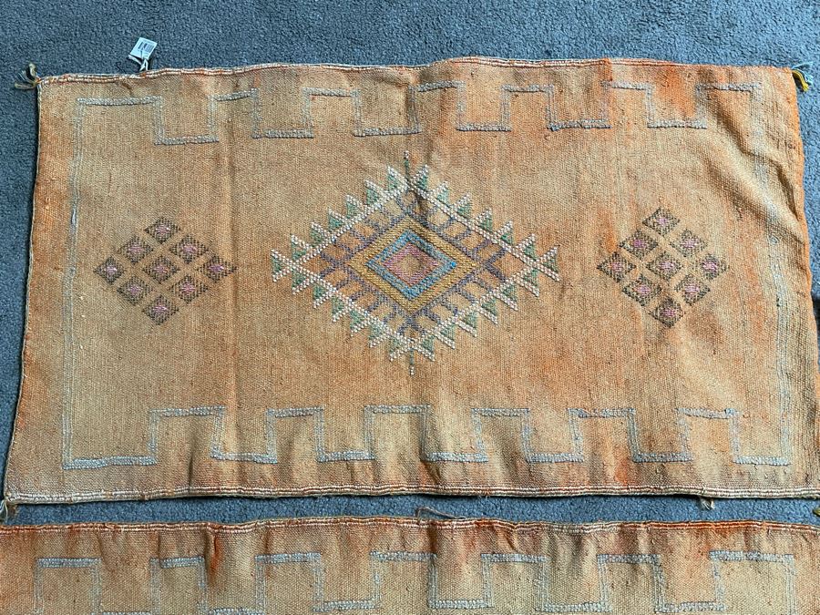 (3) Moroccan Sabra Cactus Silk Pillow Covers Accent Throws Apx 36 X 19 / 20 X 20 Retails $375 [Photo 3]