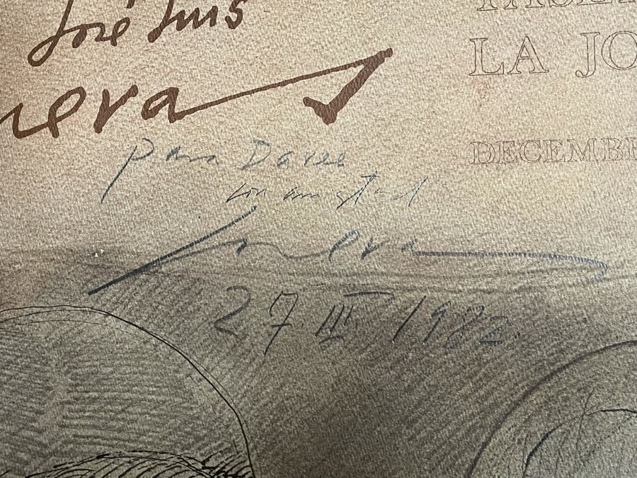 Hand-signed Jose Luis Cuevas (1934-2017, Mexico) 1979 Tasende Gallery La Jolla, CA Poster 24 X 32 [Photo 6]