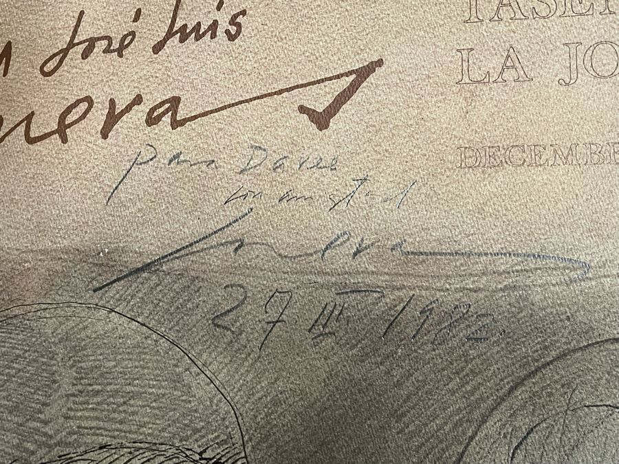 Hand-signed Jose Luis Cuevas (1934-2017, Mexico) 1979 Tasende Gallery La Jolla, CA Poster 24 X 32 [Photo 5]