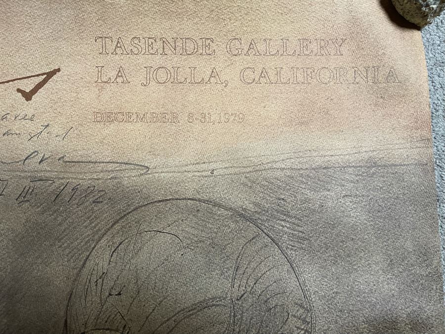 Hand-signed Jose Luis Cuevas (1934-2017, Mexico) 1979 Tasende Gallery La Jolla, CA Poster 24 X 32 [Photo 4]