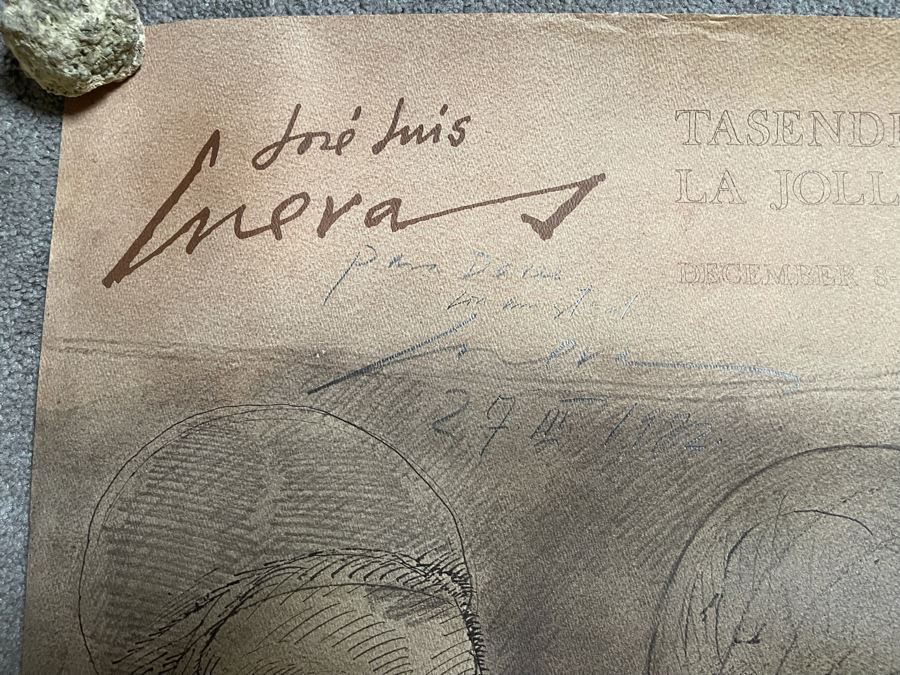 Hand-signed Jose Luis Cuevas (1934-2017, Mexico) 1979 Tasende Gallery La Jolla, CA Poster 24 X 32 [Photo 3]