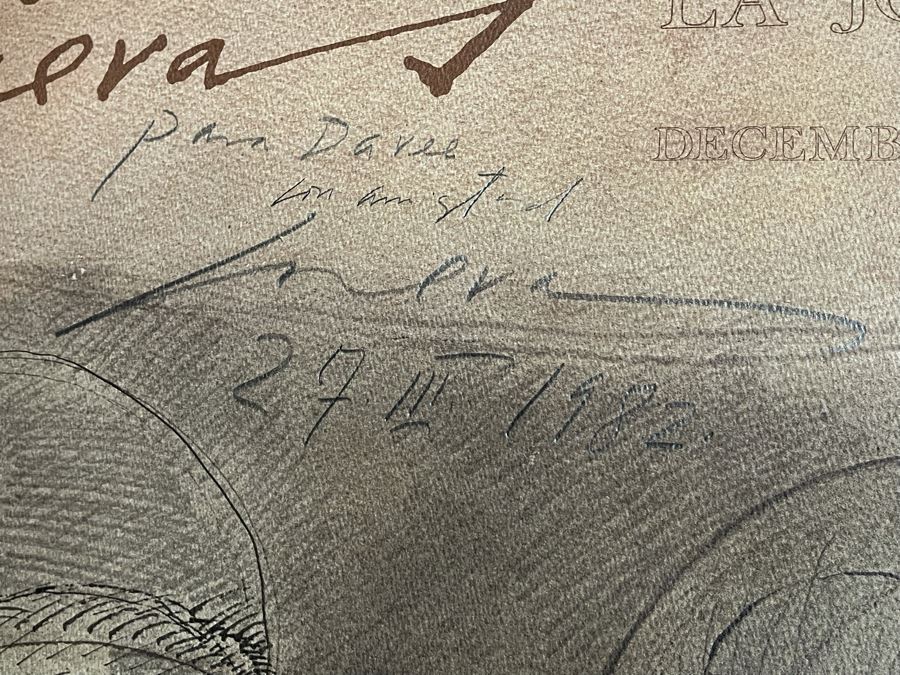 Hand-signed Jose Luis Cuevas (1934-2017, Mexico) 1979 Tasende Gallery La Jolla, CA Poster 24 X 32 [Photo 8]