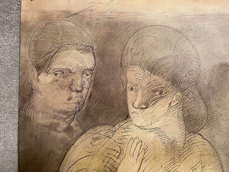 Hand-signed Jose Luis Cuevas (1934-2017, Mexico) 1979 Tasende Gallery La Jolla, CA Poster 24 X 32 [Photo 2]