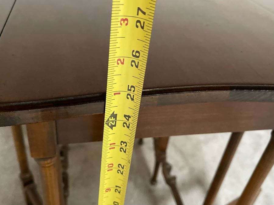 Vintage Brandt Drop Leaf Gate Leg Table 28W X 28D X 25H [Photo 8]