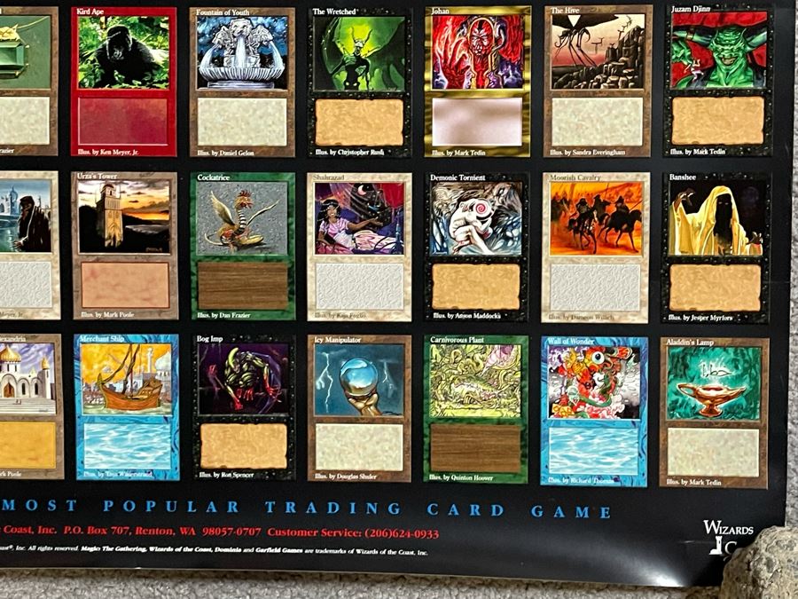 Vintage 1994 Wizards Of The Coast Magic The Gathering Poster 19.5 X 25.5 [Photo 8]