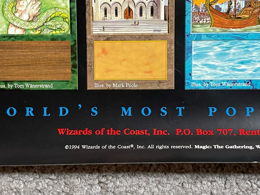 Vintage 1994 Wizards Of The Coast Magic The Gathering Poster 19.5 X 25.5 [Photo 9]
