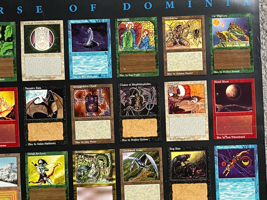 Vintage 1994 Wizards Of The Coast Magic The Gathering Poster 19.5 X 25.5 [Photo 4]