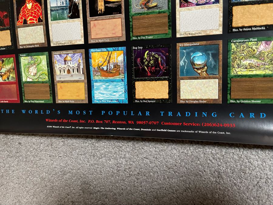 Vintage 1994 Wizards Of The Coast Magic The Gathering Poster 19.5 X 25.5 [Photo 10]