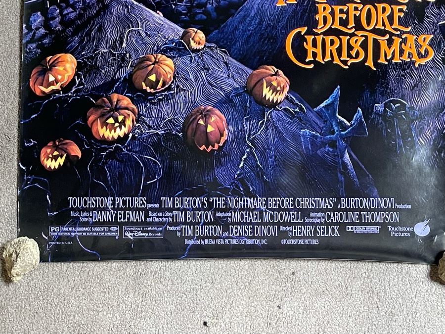 Vintage Tim Burton's The Nightmare Before Christmas Movie Poster 27 X 40.5 [Photo 5]