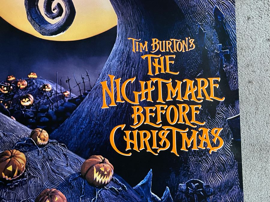 Vintage Tim Burton's The Nightmare Before Christmas Movie Poster 27 X 40.5 [Photo 3]