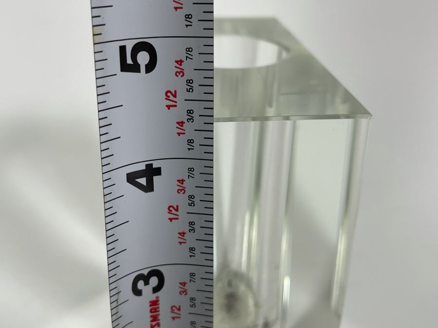 Vintage Lucite Vase 4W X 2D X 4H [Photo 8]
