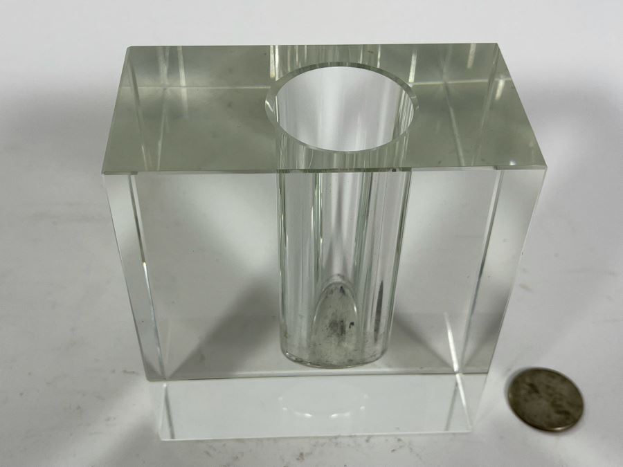 Vintage Lucite Vase 4W X 2D X 4H [Photo 4]