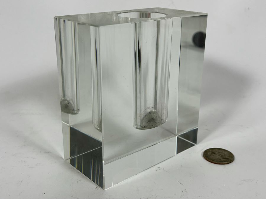 Vintage Lucite Vase 4W X 2D X 4H [Photo 5]