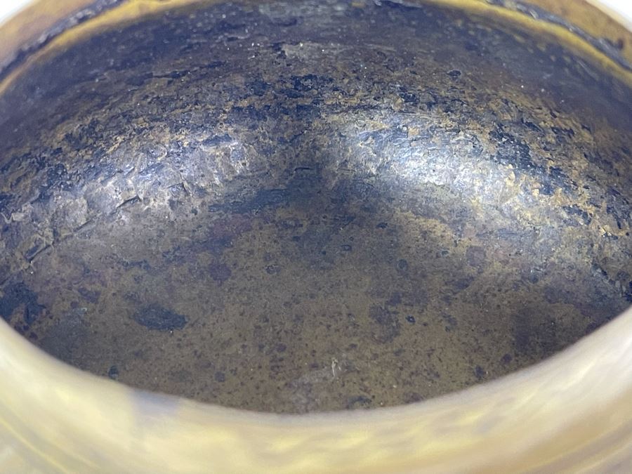 Antique Islamic Mamluk Revival Brass Bowl 5.5W X 3H [Photo 7]