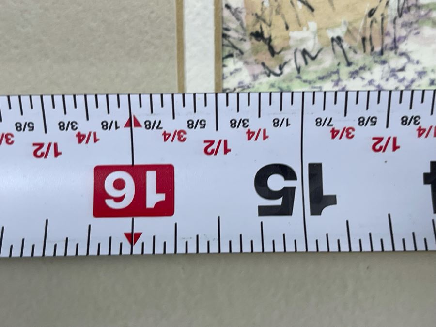 Original Signed Framed Watercolor Painting By Maria 'Van Den Haag' Becker 15.5 X 11.5 Frame Measures 21 X 17 [Photo 8]