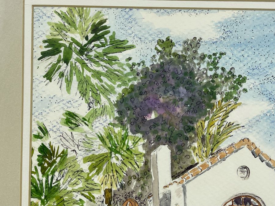 Original Signed Framed Watercolor Painting By Maria 'Van Den Haag' Becker 15.5 X 11.5 Frame Measures 21 X 17 [Photo 7]