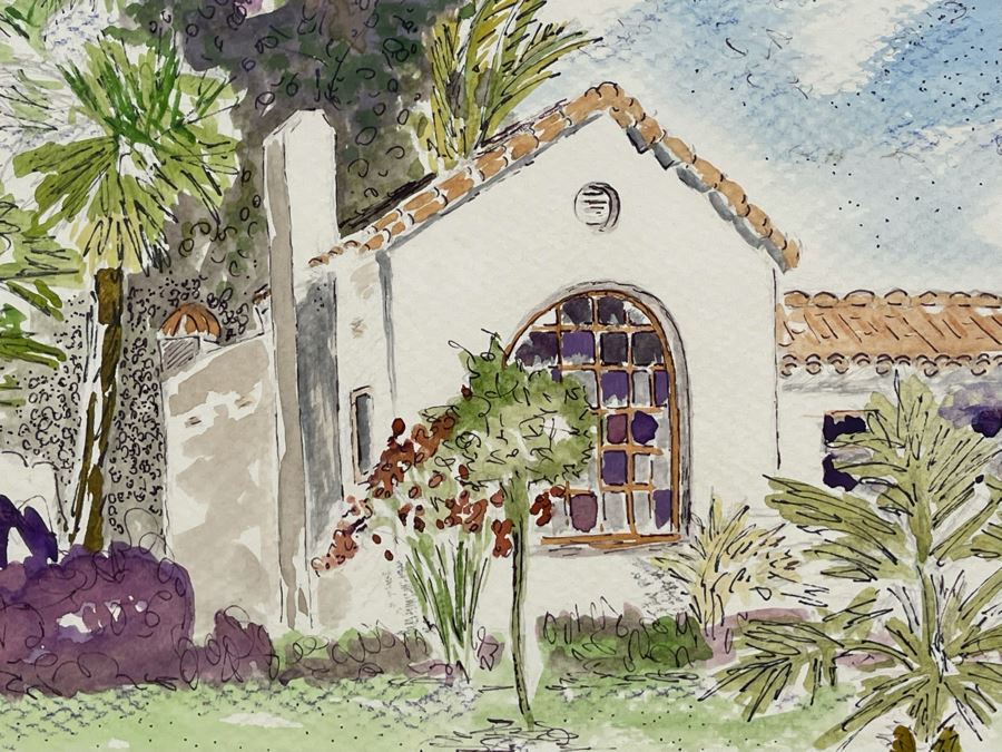 Original Signed Framed Watercolor Painting By Maria 'Van Den Haag' Becker 15.5 X 11.5 Frame Measures 21 X 17 [Photo 4]