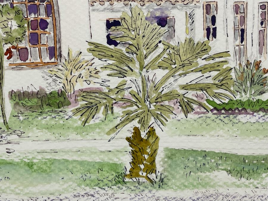 Original Signed Framed Watercolor Painting By Maria 'Van Den Haag' Becker 15.5 X 11.5 Frame Measures 21 X 17 [Photo 6]