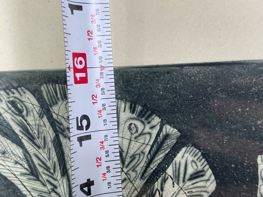 Hand Signed Print Of Birds Artist Signature Illegible 10 X 16 Framed 17 X 24 [Photo 10]