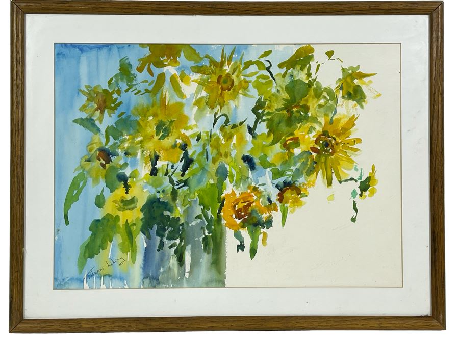 Original Joan Lohrey Abstract Impressionist Still Life Painting 20 X 14 Framed 25 X 19 [Photo 2]