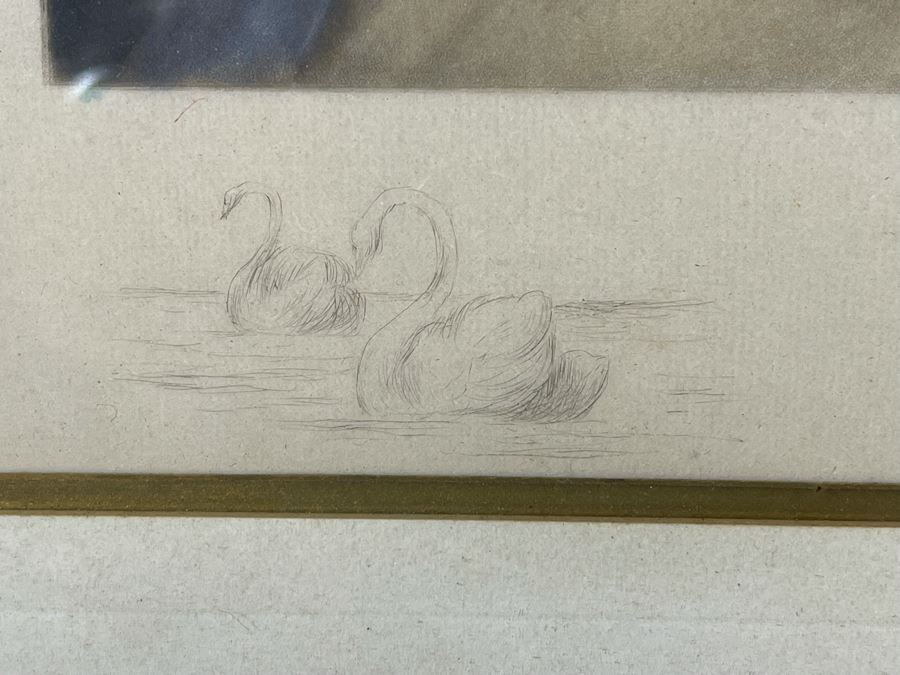 Vintage Hand Signed / Hand Colored Etching Of A Portrait Of Georgiana, Duchess Of Devonshire By Thomas Gainsborough 11 X 15 Framed 16.5 X 21.5 [Photo 8]