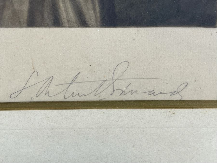 Vintage Hand Signed / Hand Colored Etching Of A Portrait Of Georgiana, Duchess Of Devonshire By Thomas Gainsborough 11 X 15 Framed 16.5 X 21.5 [Photo 7]