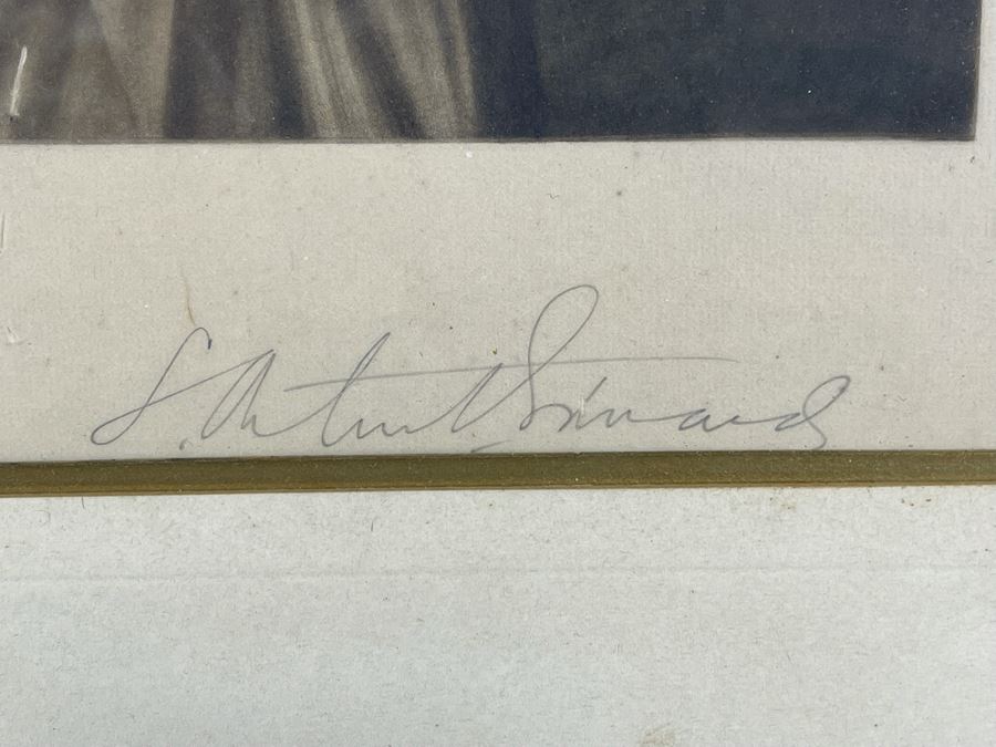 Vintage Hand Signed / Hand Colored Etching Of A Portrait Of Georgiana, Duchess Of Devonshire By Thomas Gainsborough 11 X 15 Framed 16.5 X 21.5 [Photo 6]