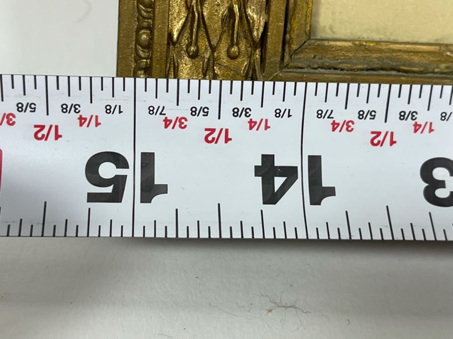 A Bachante Mezzotint Etching Engraved By J R Smith Mezzotint Engraver To His Royal Highness The Prince Of Wales Painted By Sir Joshua Reynolds 9 X 11 In Vintage Gilt Wooden Frame 15 X 17.5 [Photo 14]