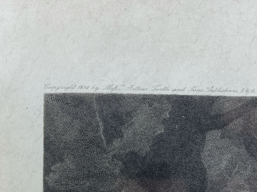 Antique 1898 Arthur Tooth And Sons Hand Signed Etching 13 X 16 In Gilded Frame 20 X 25 [Photo 17]