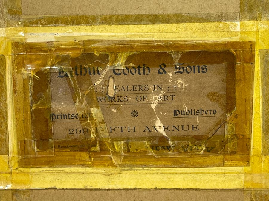 Antique 1898 Arthur Tooth And Sons Hand Signed Etching 13 X 16 In Gilded Frame 20 X 25 [Photo 24]