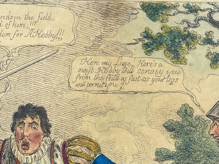 Vintage London Etching Titled New Reading Or Shakespeare Improved Humbly Dedicated To The Keen Critic Of Drury Lane By A Poor Author 13.5 X 9.5 Framed 23 X 19 [Photo 7]